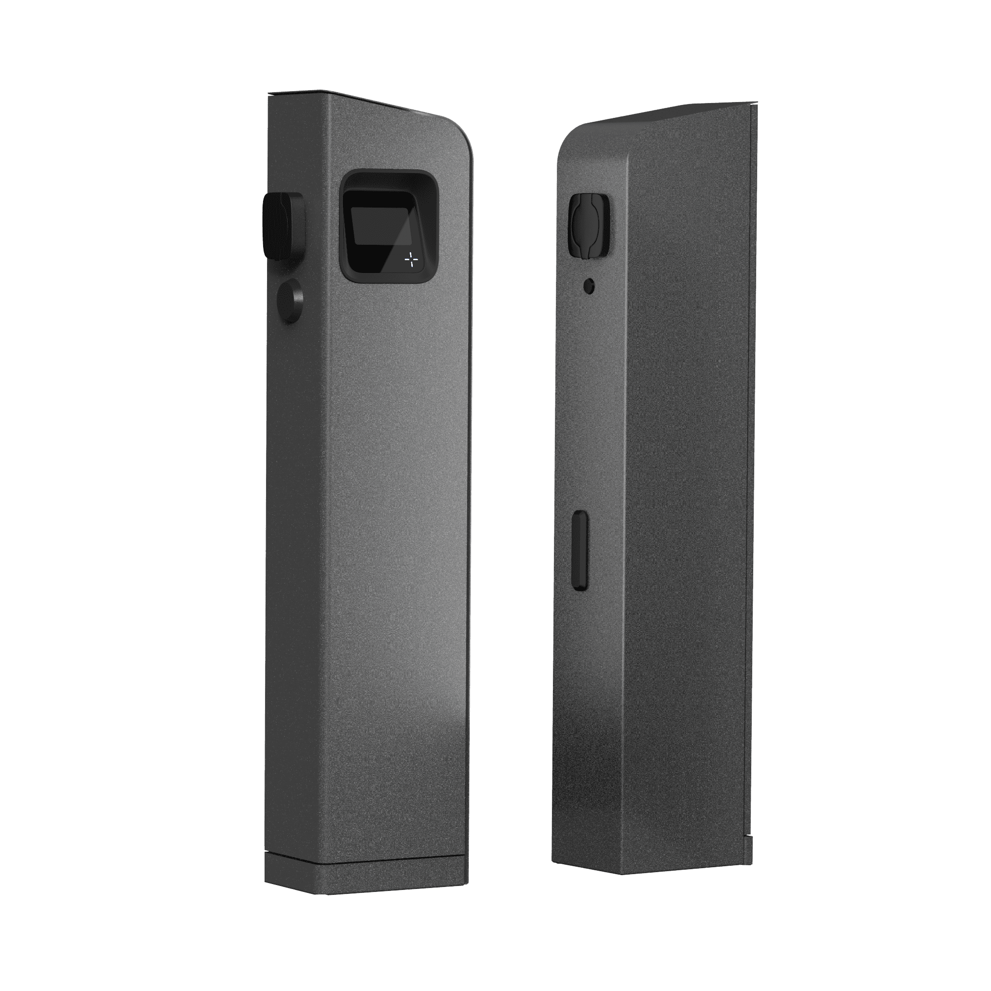 Landis + Gyr Inch Duo Charger, a sleek and compact electric vehicle charging station with dual ports, designed for efficient home and commercial charging solutions.